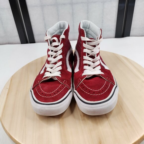 Vans SK8-Hi Tops Rumba Red & White Skate Shoes Sneakers US Women 6.5 / Men 5 - Picture 4 of 15